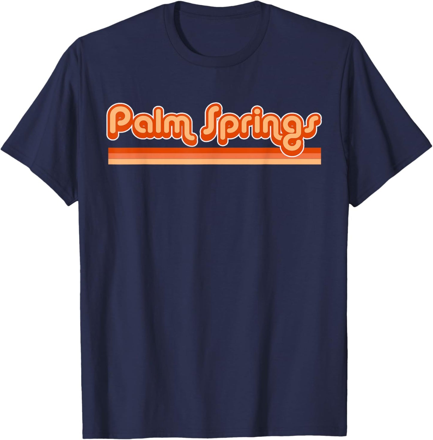 Palm Springs Shirt Retro 70s T-Shirt - T-Shirt | Navy