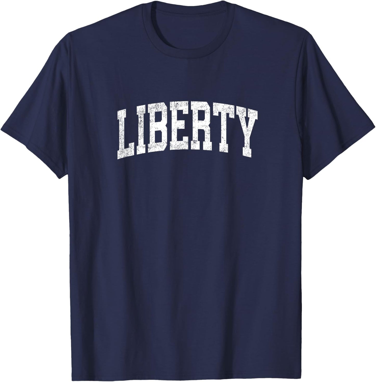 Liberty Missouri MO Vintage Athletic Sports Design T-Shirt - T-Shirt | Navy