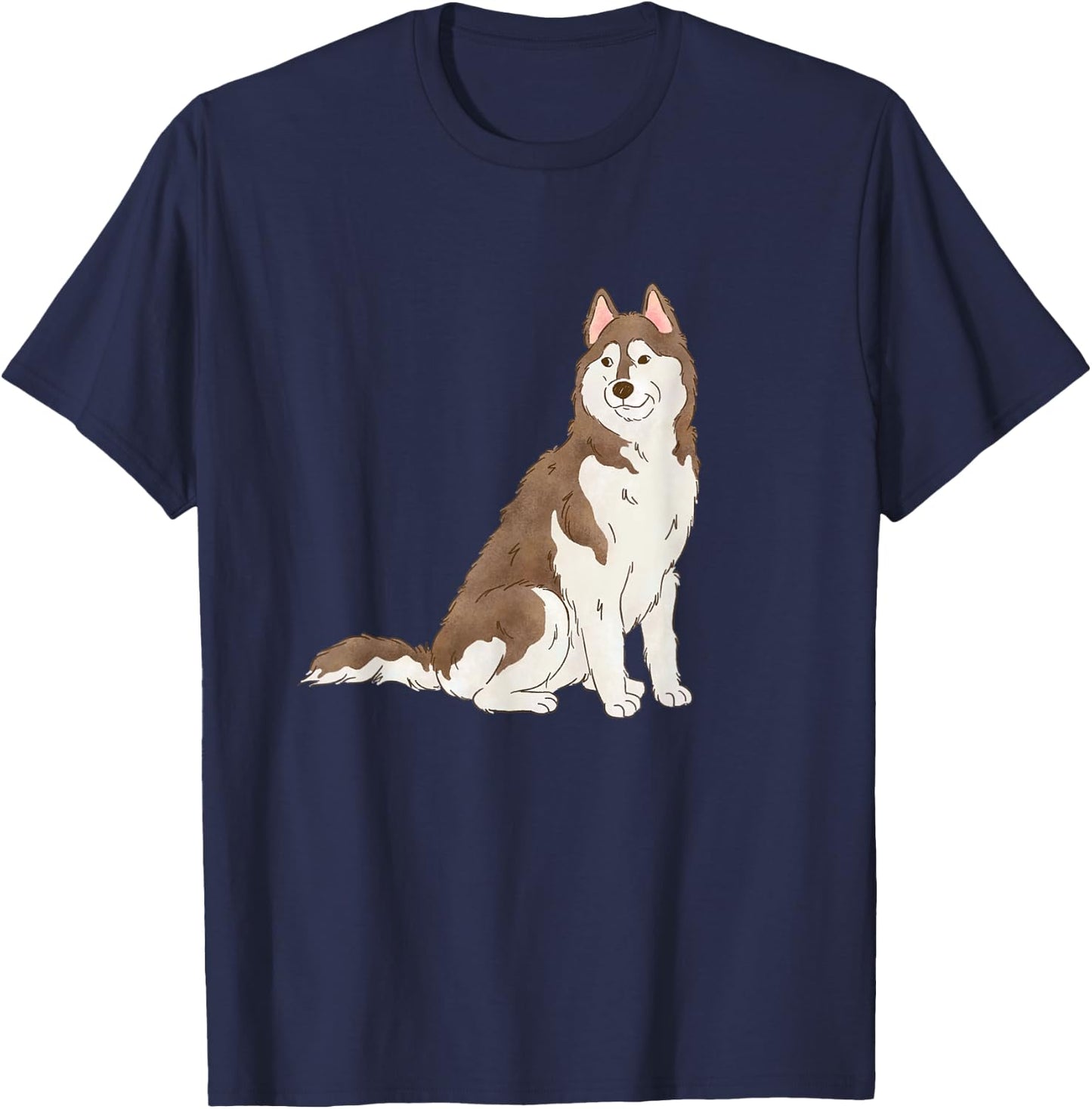 Copper Siberian Husky Lovers Husky Dog Mom T-Shirt - T-Shirt | Navy