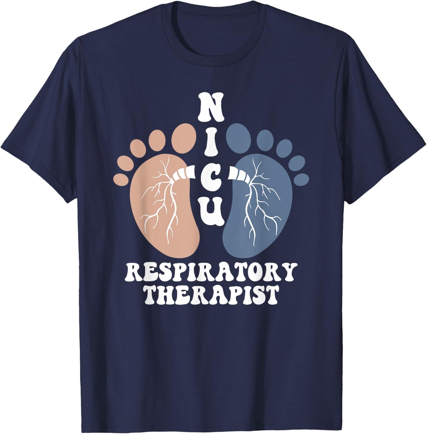 Nicu Respiratory Therapist RrT Care Credential Lung Squad T-Shirt - T-Shirt | Navy