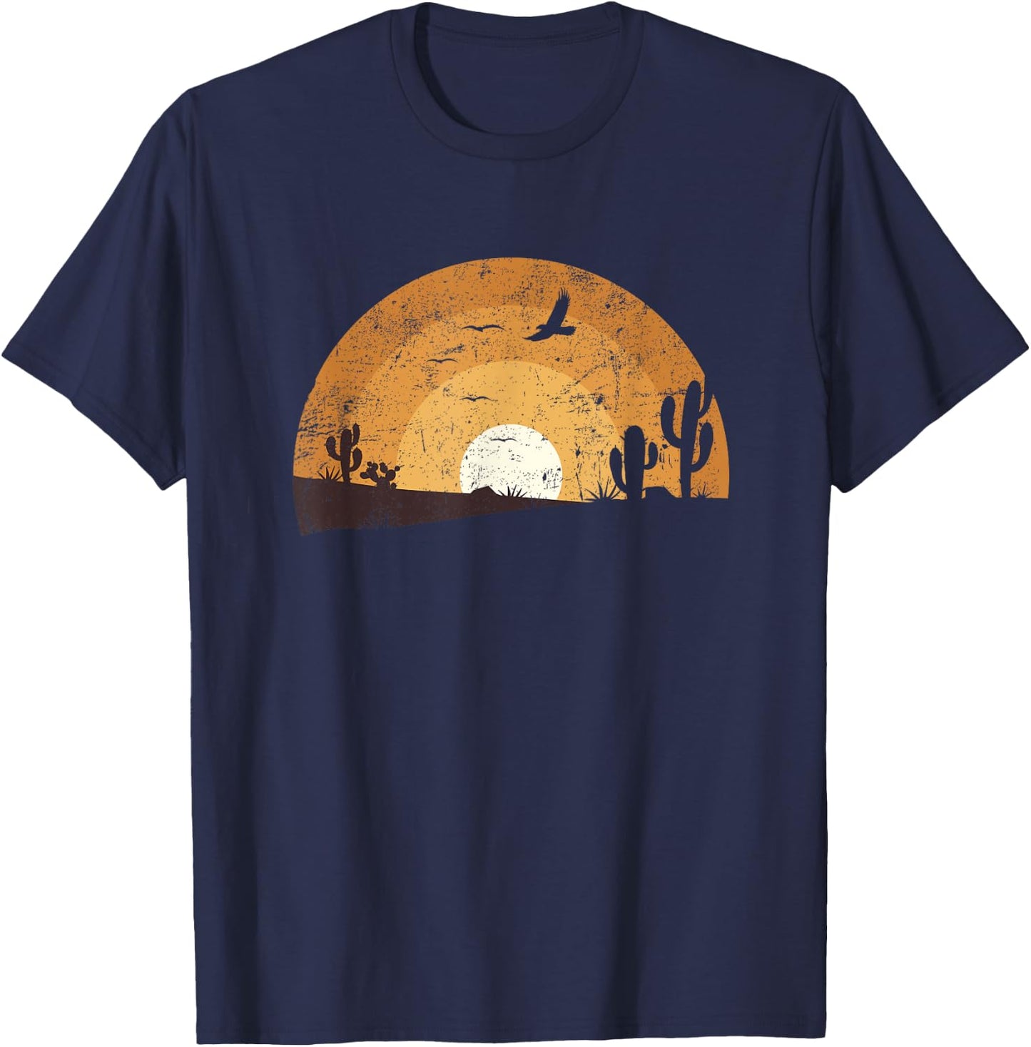 Arizona desert scene vintage Tucson Phoenix vintage T-Shirt - T-Shirt | Navy
