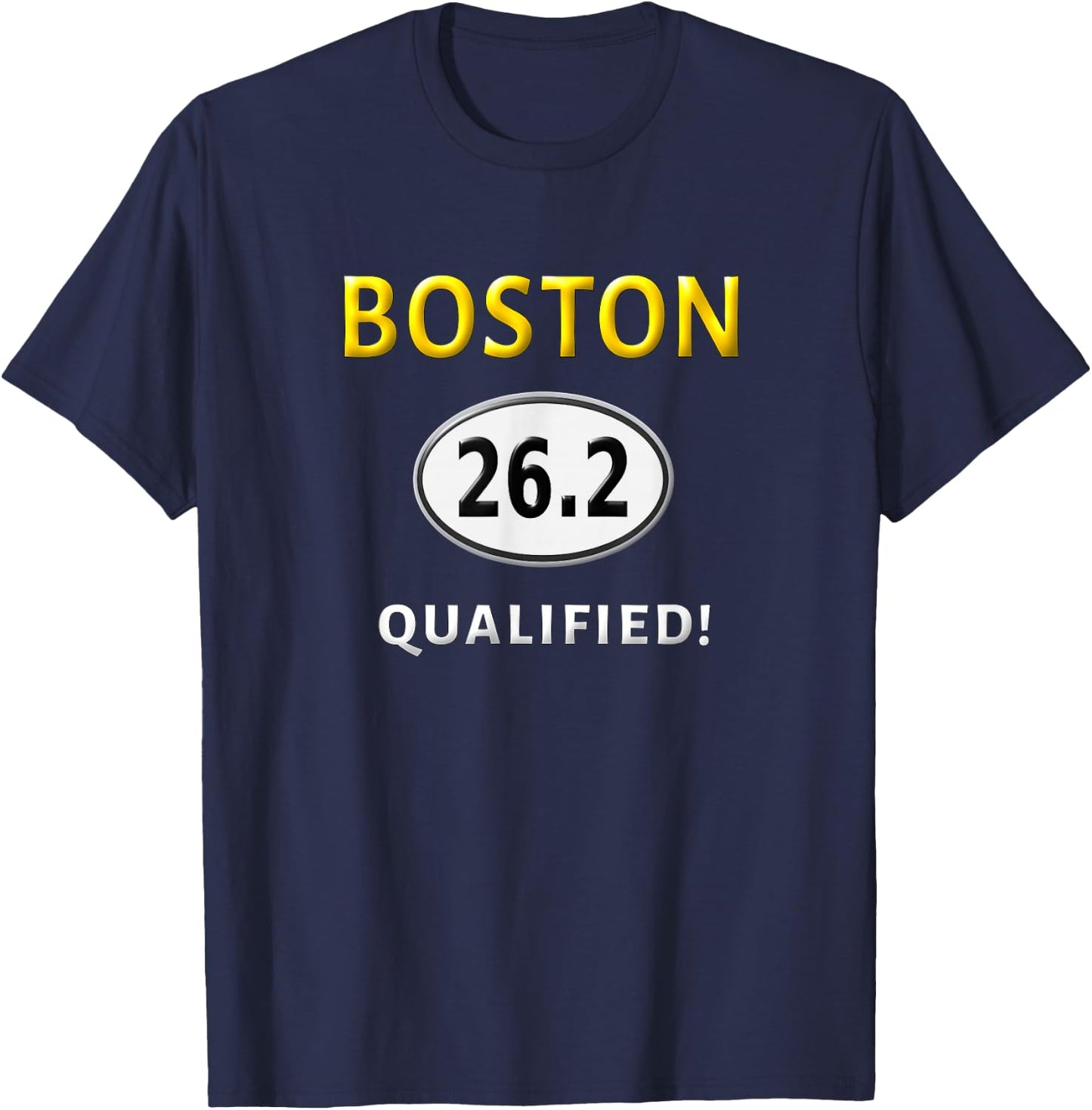 Boston 26.2 Shirt Runner Qualifier Finisher Shirt T-Shirt - T-Shirt | Navy