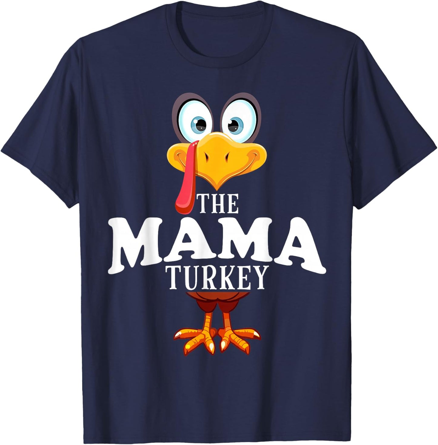 Thanksgiving The Mama Turkey Pajama T-Shirt - T-Shirt | Navy
