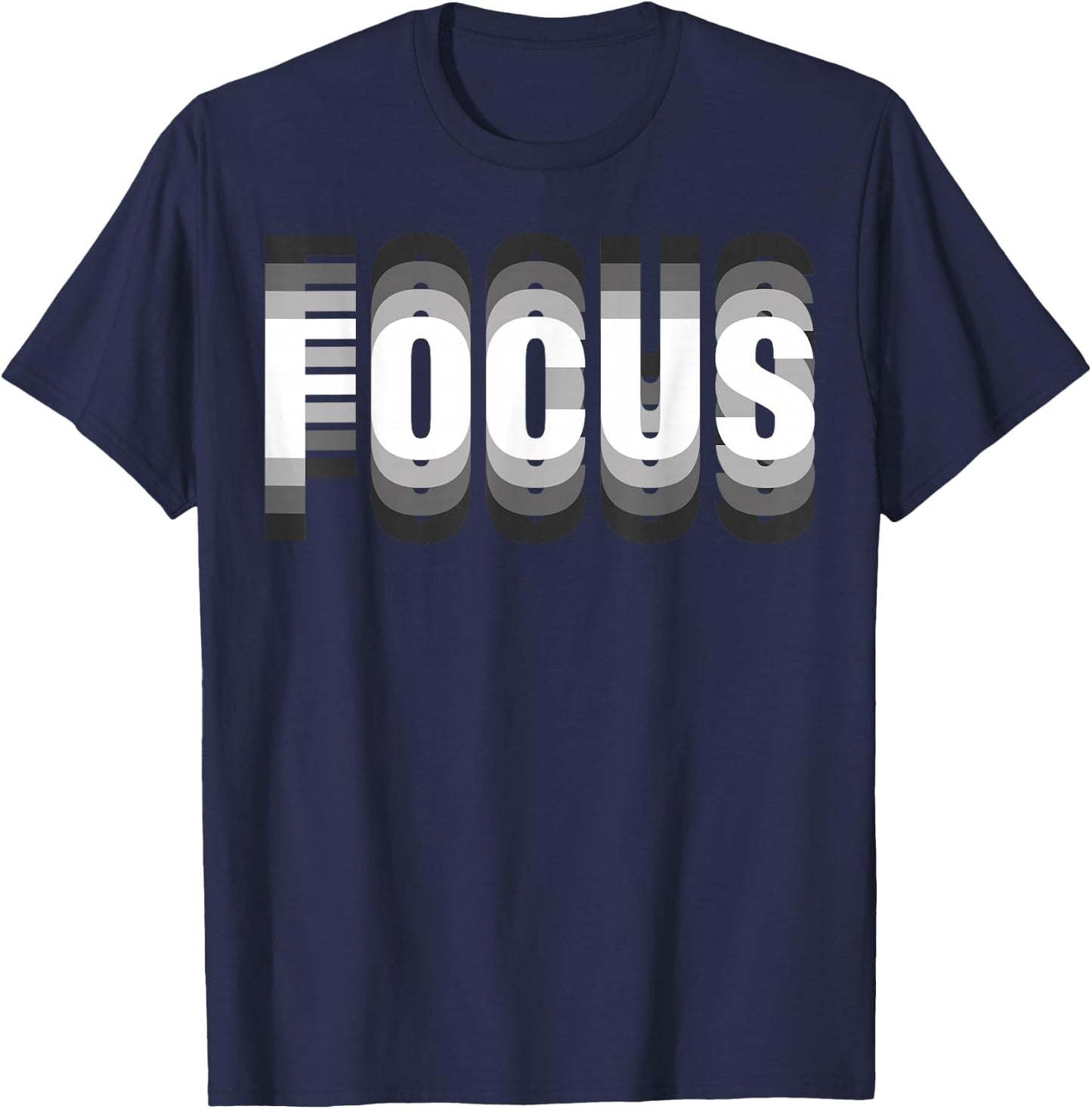 Focus Cool Trippy Optical Illusion , black T-Shirt - T-Shirt | Navy
