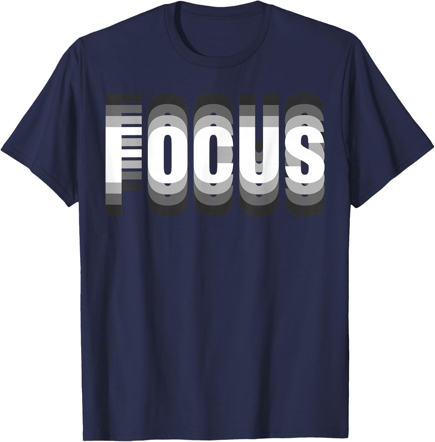Focus Cool Trippy Optical Illusion , black T-Shirt - T-Shirt | Navy
