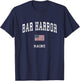 Bar Harbor Maine ME Vintage American Flag Sports Design T-Shirt - T-Shirt | Navy