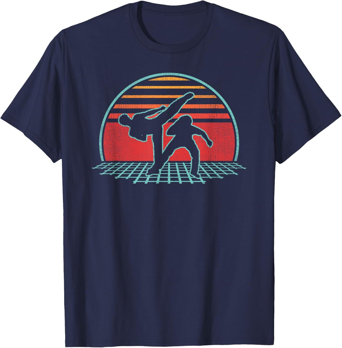 Capoeira Retro 80s Style T-Shirt - T-Shirt | Navy
