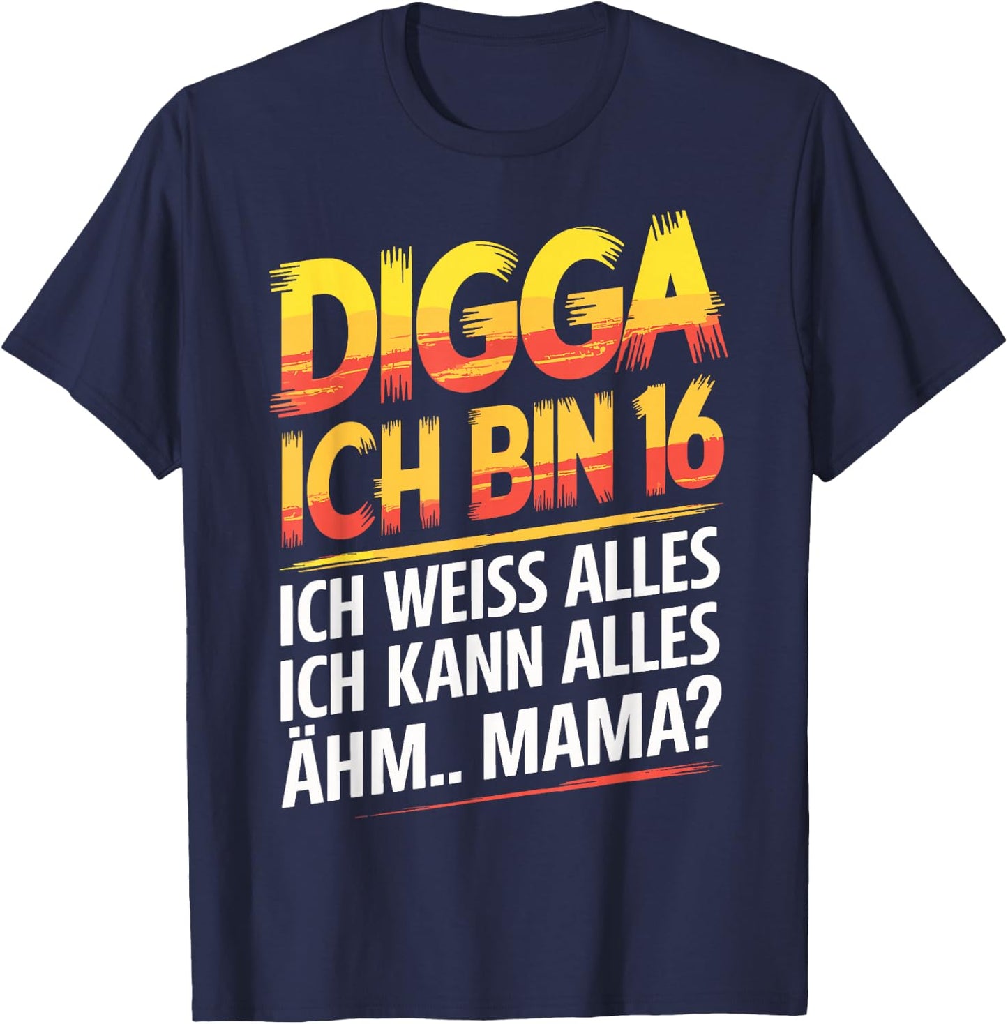 16th Birthday Boy Girl 16 Years 2009 Funny Gift , black T-Shirt - T-Shirt | Navy