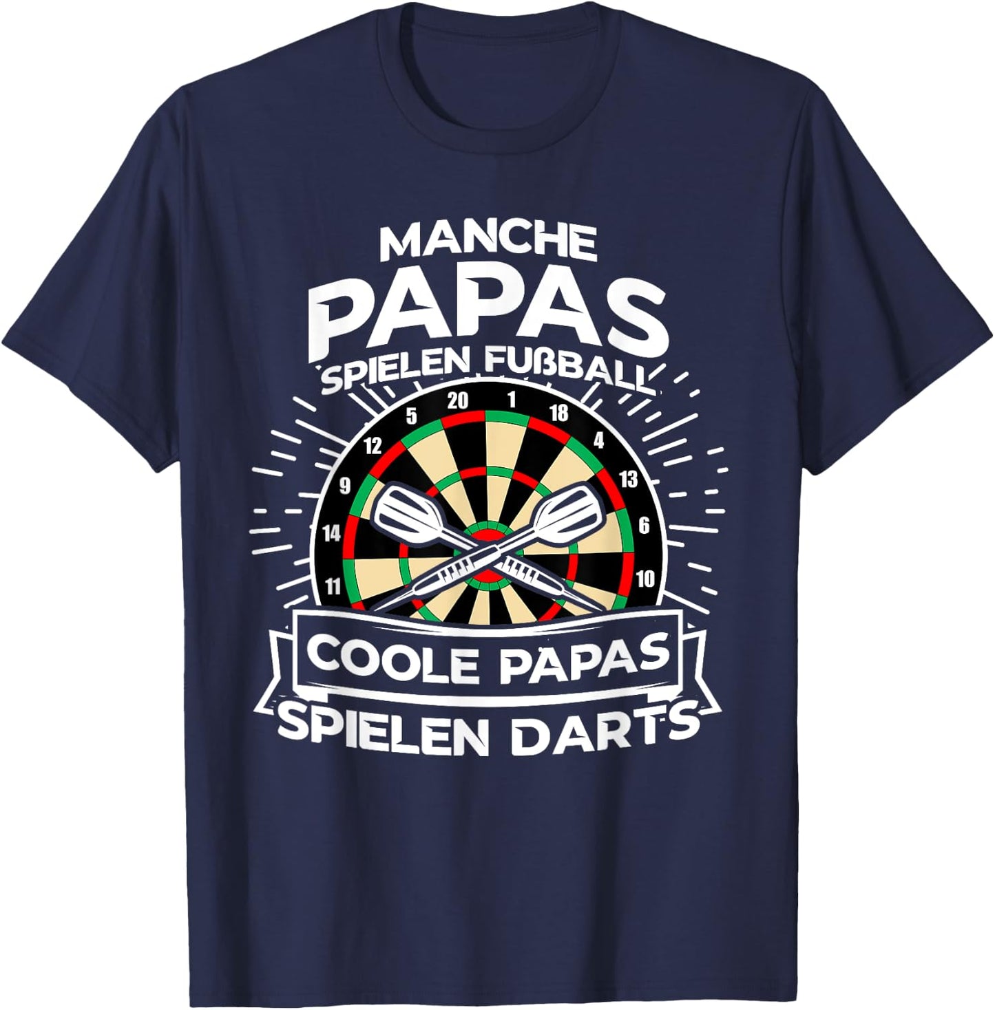 Men's Cool Papas Playing Darts Dart Player Dart , black T-Shirt - T-Shirt | Navy