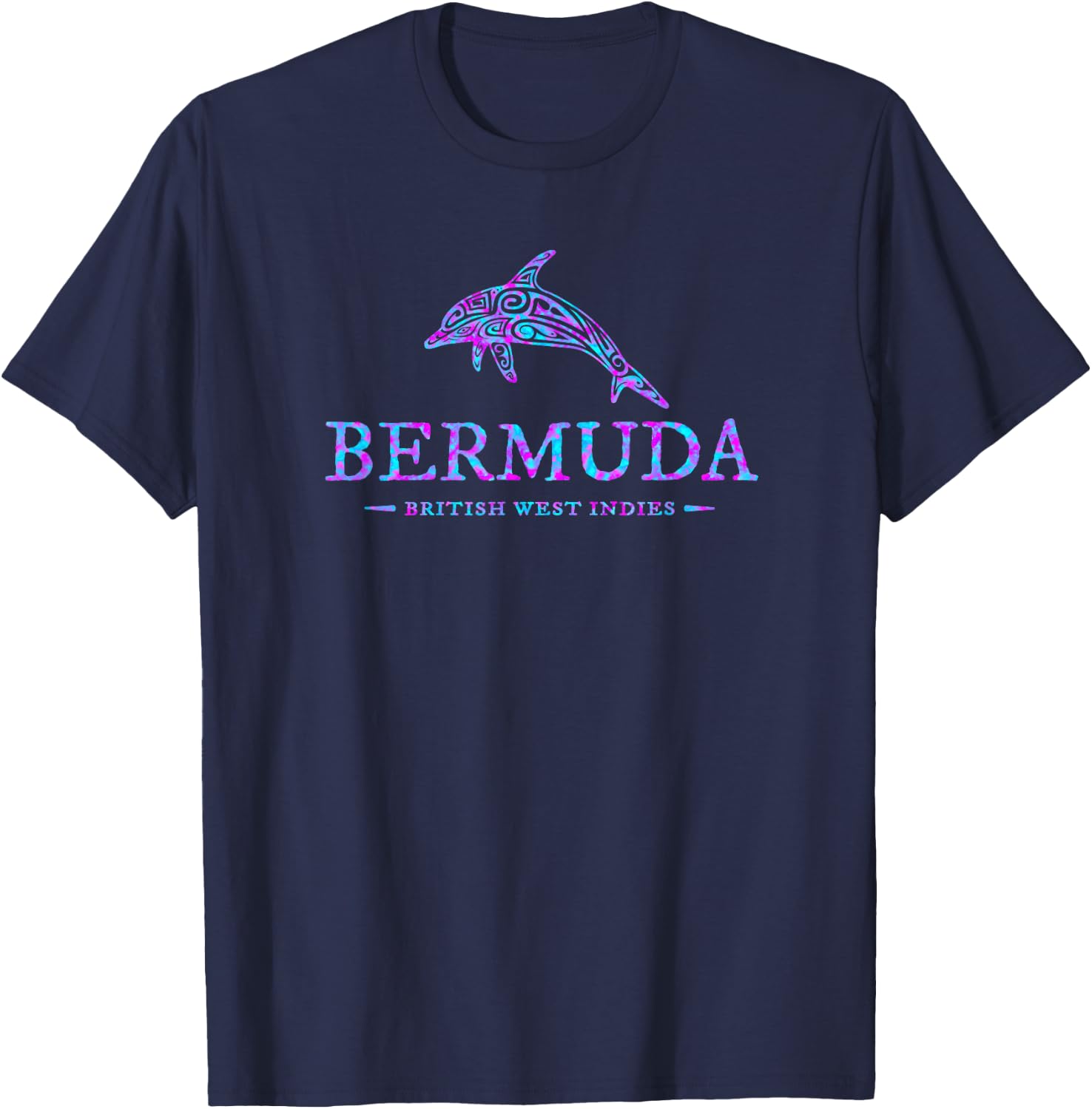 Bermuda Dolphin Girls Boys Toddler Souvenir T-Shirt - T-Shirt | Navy