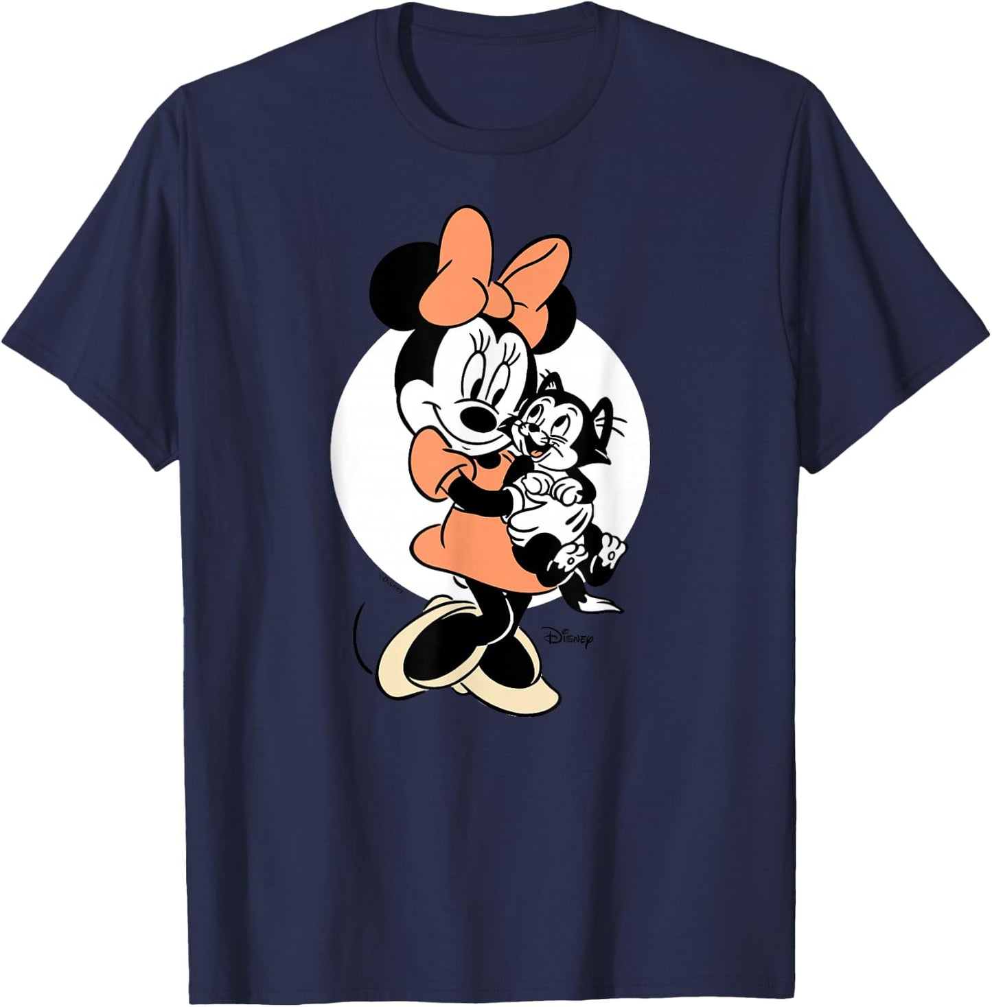 Minnie Mouse - Pinocchio Figaro Tuxedo Cat T-Shirt - T-Shirt | Navy