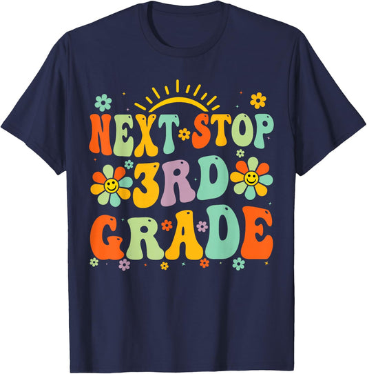 Next Stop 3rd Grade Graduation To Third Grade Back To School T-Shirt - T-Shirt | Navy