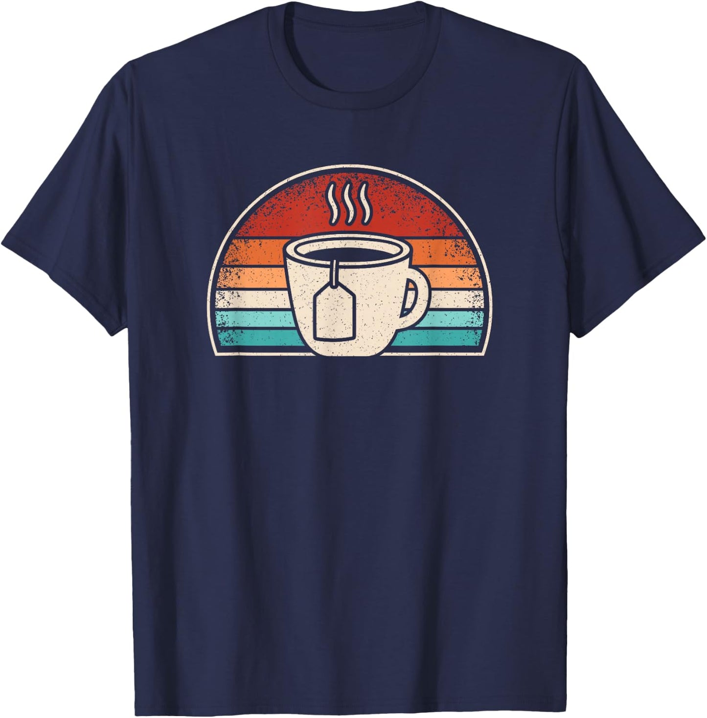 Tea Lover Vintage Cup Of Tea Retro Teacup Men Women T-Shirt - T-Shirt | Navy