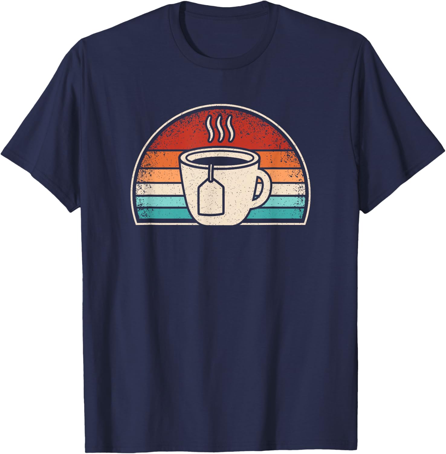 Tea Lover Vintage Cup Of Tea Retro Teacup Men Women T-Shirt - T-Shirt | Navy