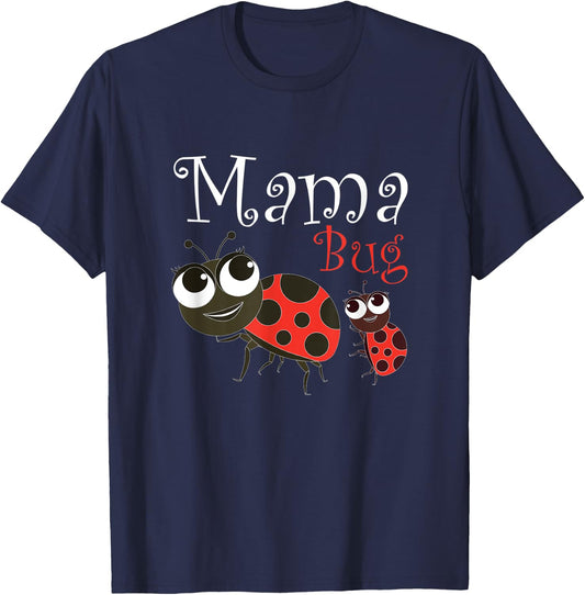 Cute Ladybugs design for Mama Bug T-Shirt - T-Shirt | Navy