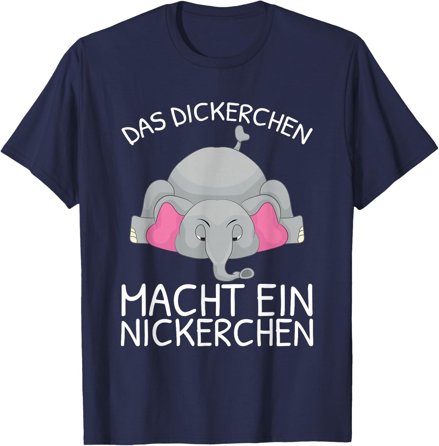 Das Dickerchen Macht Ein Naperchen Elephant Pyjamas Sleep , black T-Shirt - T-Shirt | Navy