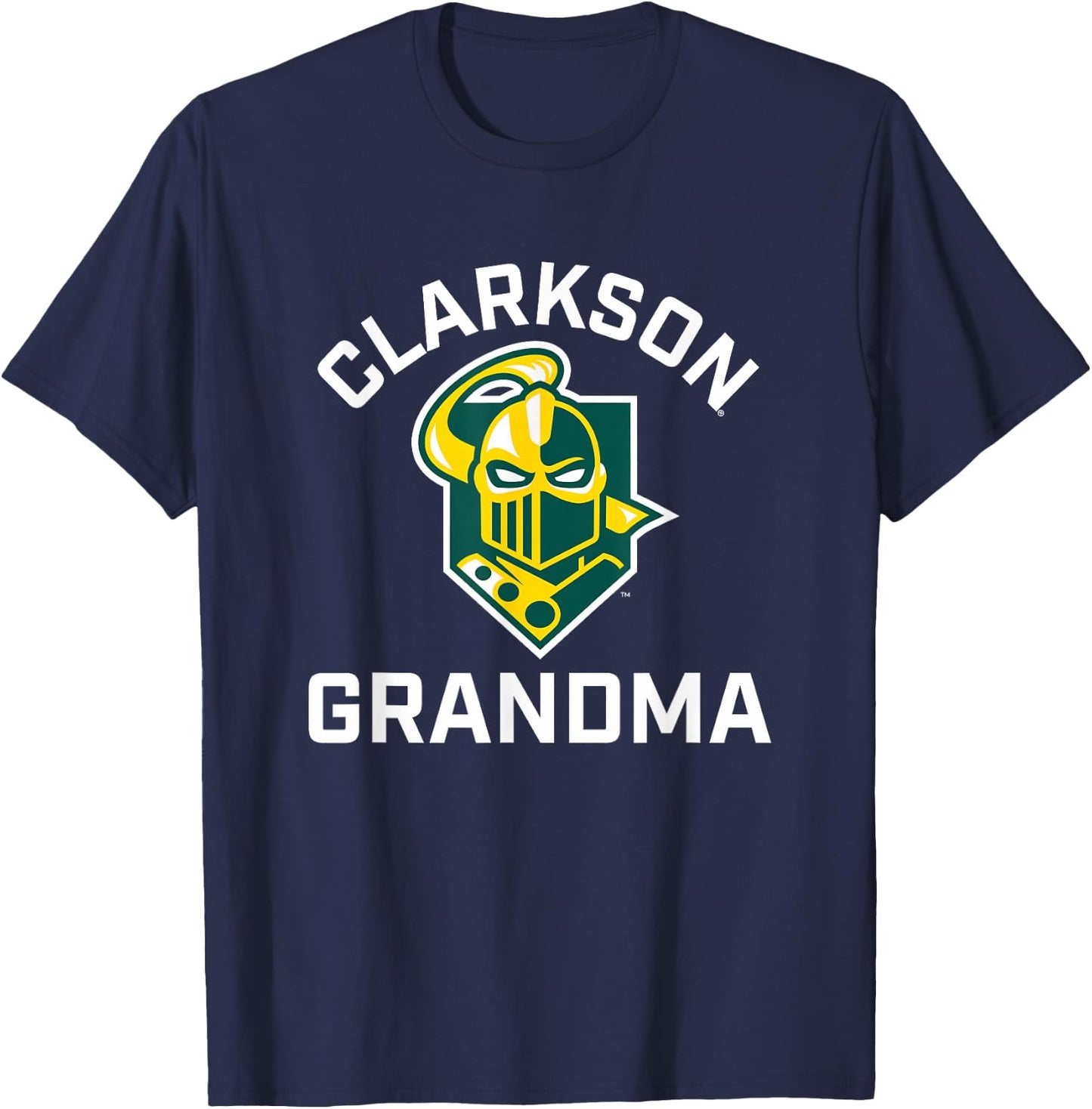 Clarkson University Golden Knights Arched Grandma T-Shirt - T-Shirt | Navy