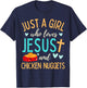 Just A Girl Who Loves Jesus and Nuggets Christian Funny T-Shirt - T-Shirt | Navy