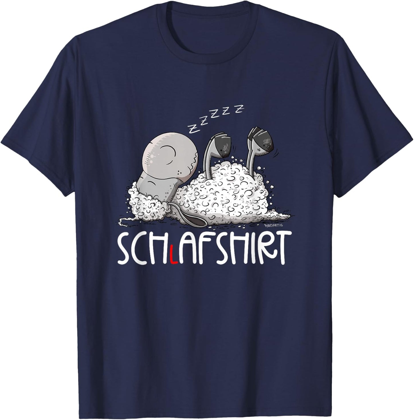 Dreaming Sheep I Sheep Sleep Shirt , black T-Shirt - T-Shirt | Navy