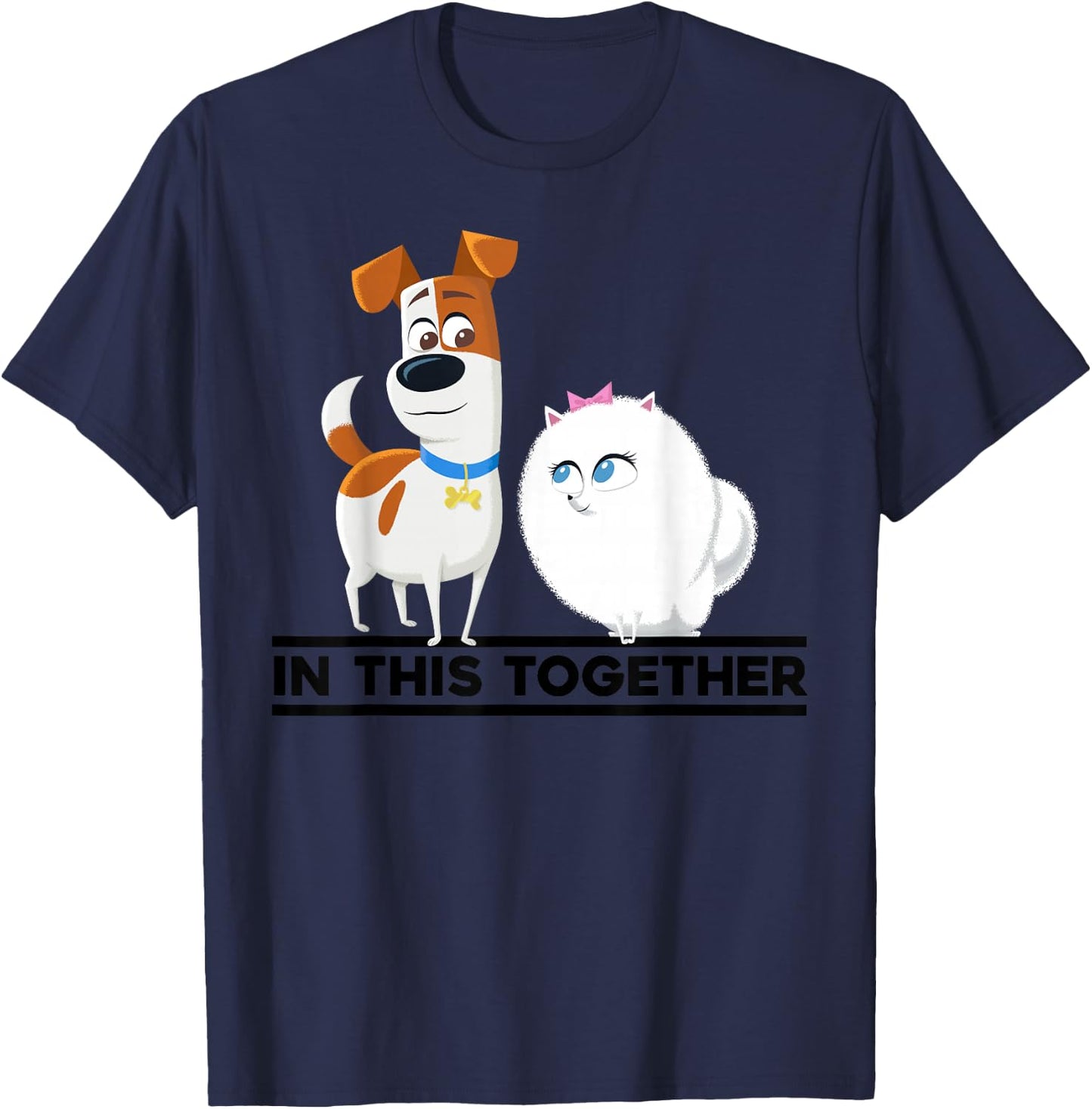 Secret life of Pets 2 - Max and Gidget In This Together T-Shirt - T-Shirt | Navy