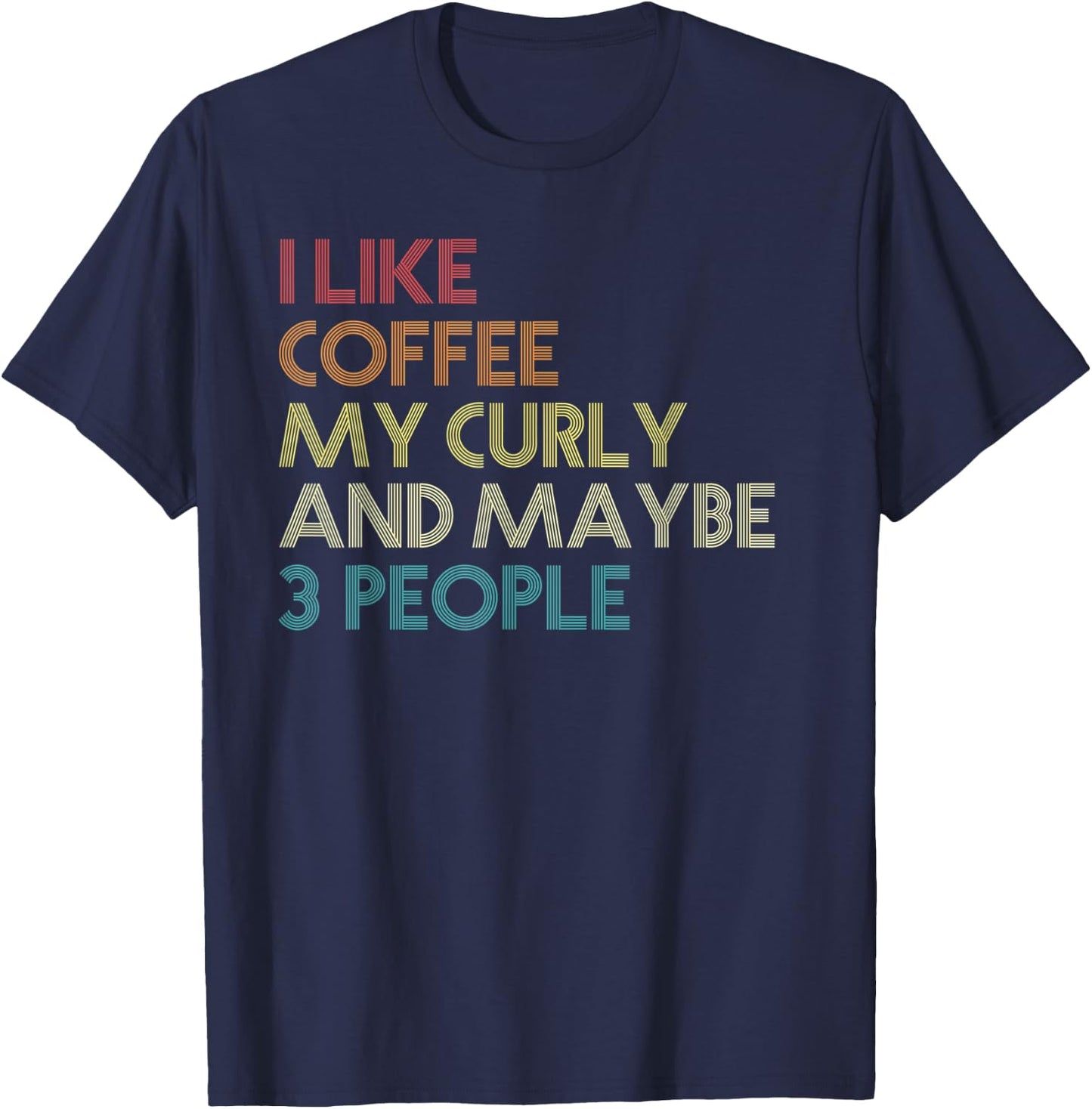 Curly Coated Retriever Dog Owner Coffee Lovers Gift Vintage Men Women T-Shirt - T-Shirt | Navy