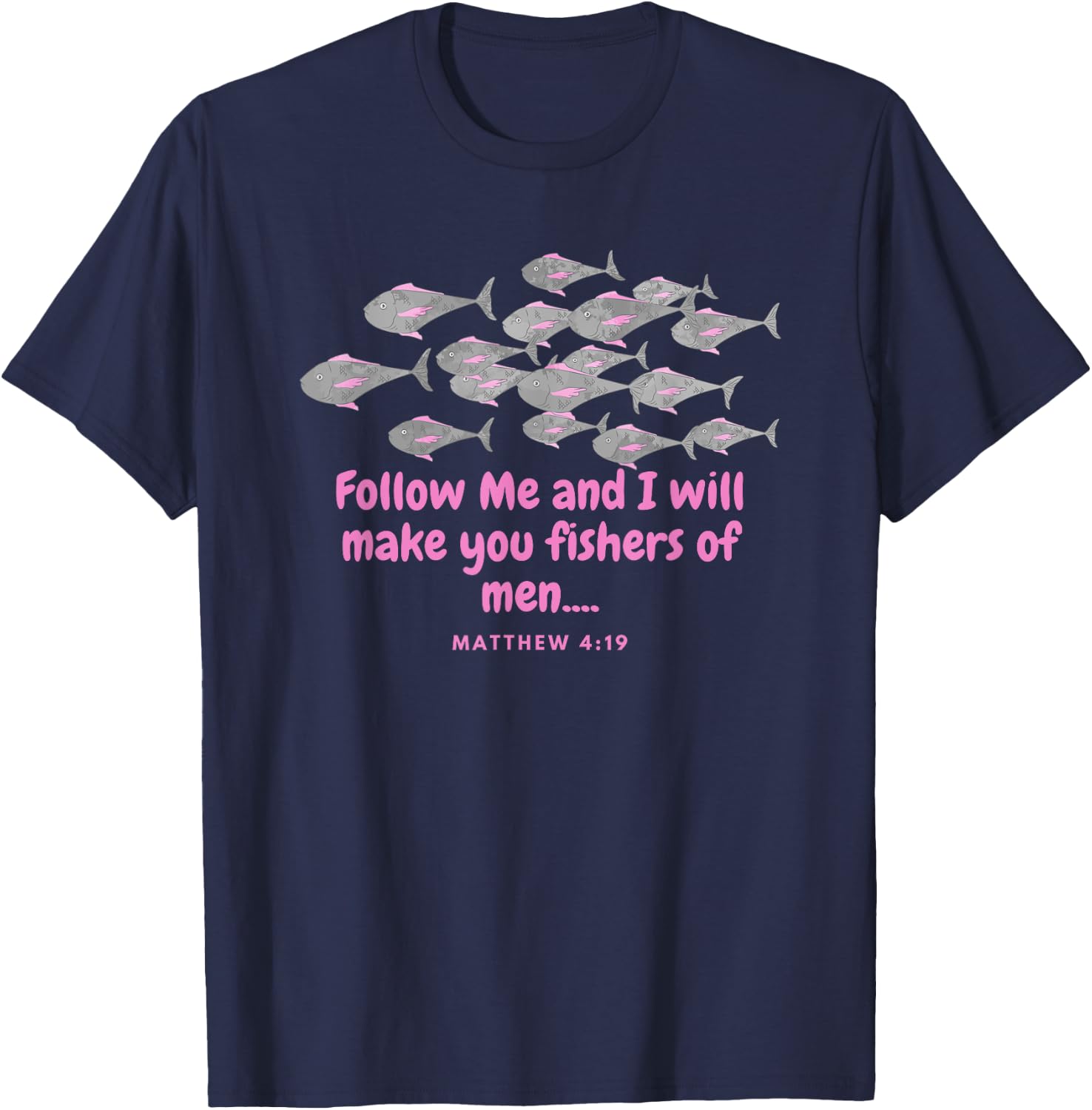Fishers of Men Christian Kids Youth Group Teen Group T-Shirt - T-Shirt | Navy