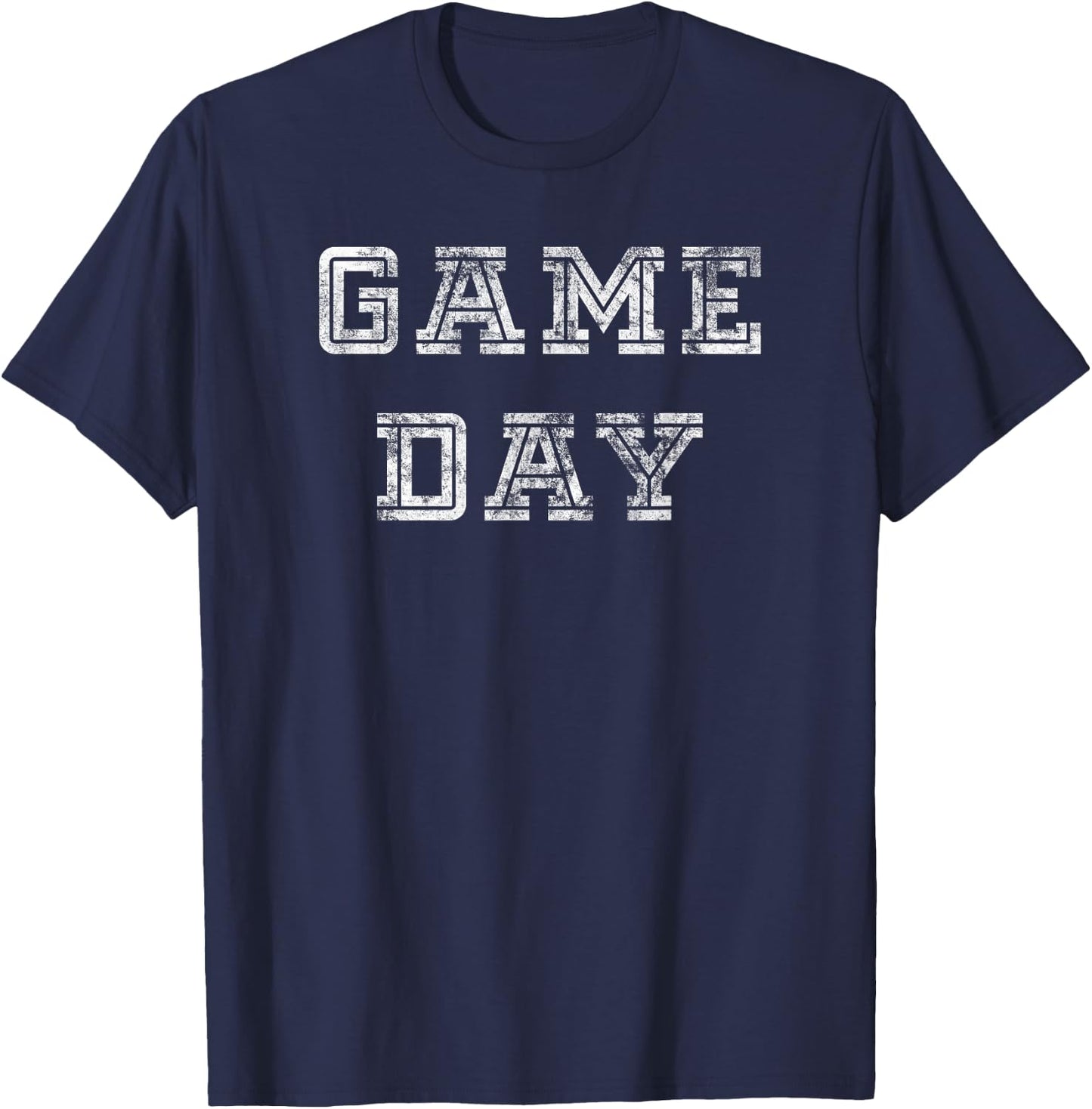 Game Day Football T Shirt Men Women Kids Retro T-Shirt - T-Shirt | Navy