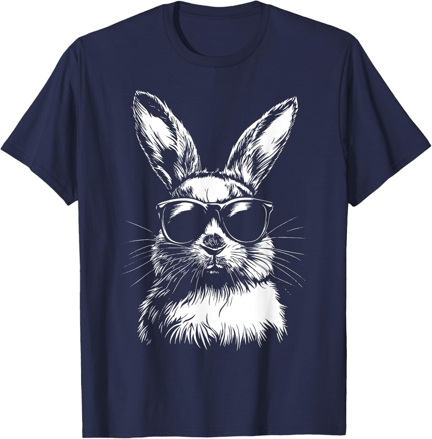 Rabbit Easter Bunny Sunglasses T-Shirt - T-Shirt | Navy