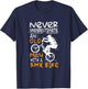 Never Underestimate An Old Man With A BMX Bike T-Shirt - T-Shirt | Navy