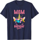 Mom of the Birthday Girl Unicorn Birthday Family Matching T-Shirt - T-Shirt | Navy