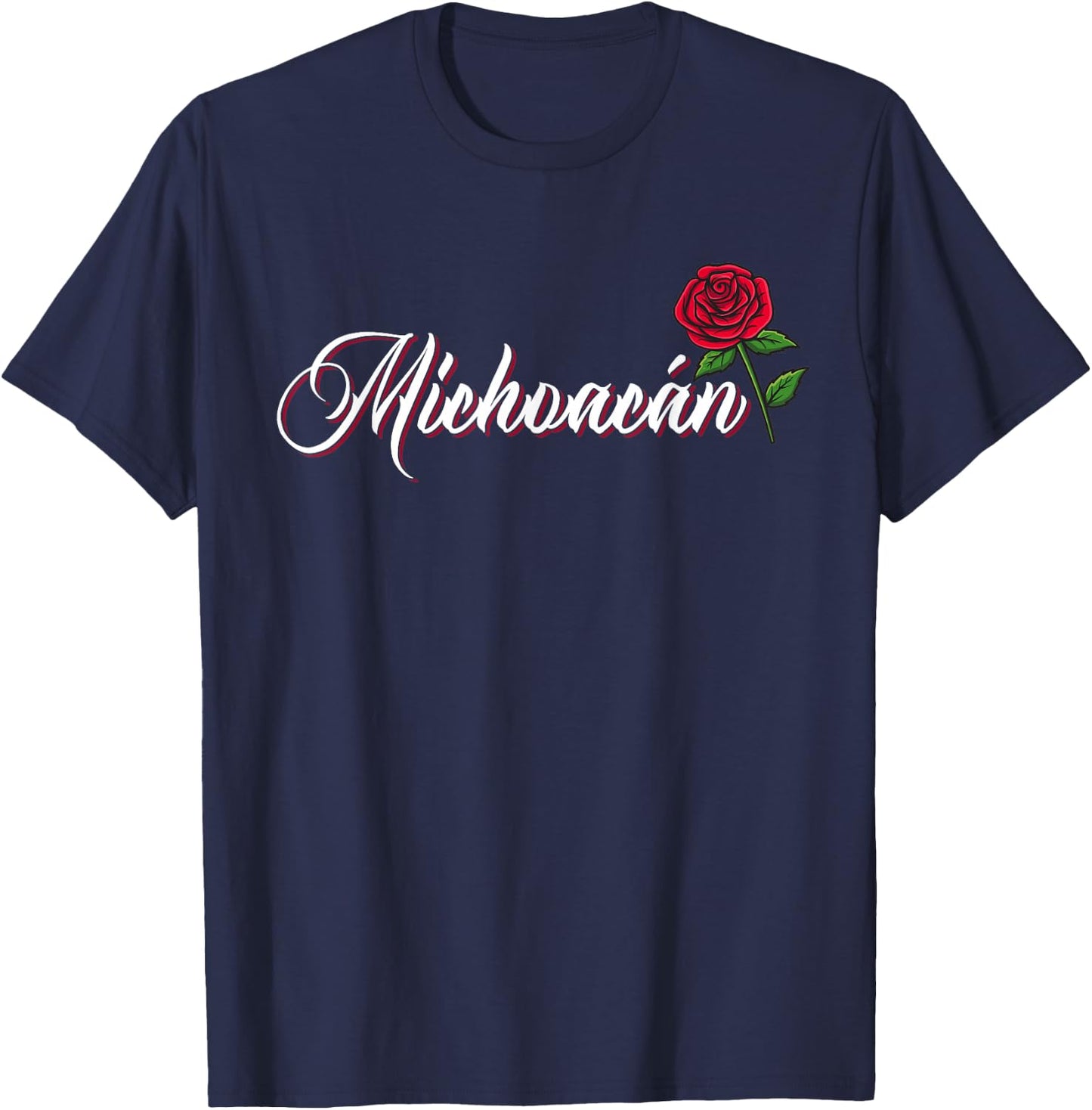 Michoacan Mexicana Latina Rose Heritage T-Shirt - T-Shirt | Navy