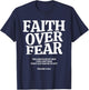 Faith Over Fear , ,Teens,Kids.Christian T-Shirt - T-Shirt | Navy