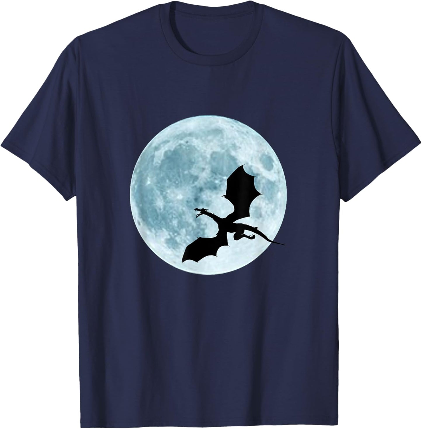 Flying Dragon by the Moon T Shirt T-Shirt - T-Shirt | Navy