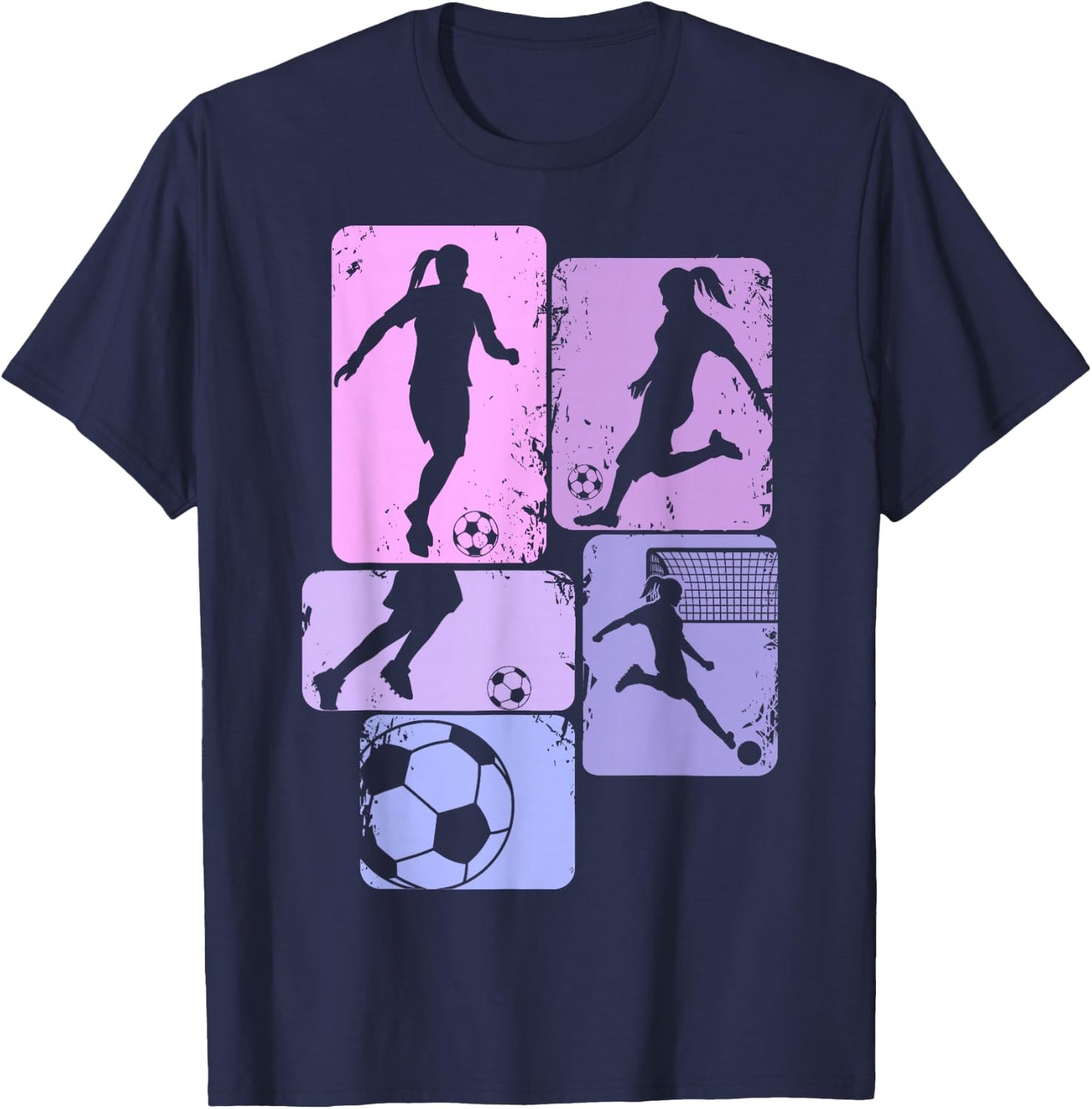 Fußball Mädchen Fußballerin Damen Fußballspielerin T-Shirt - T-Shirt | Navy