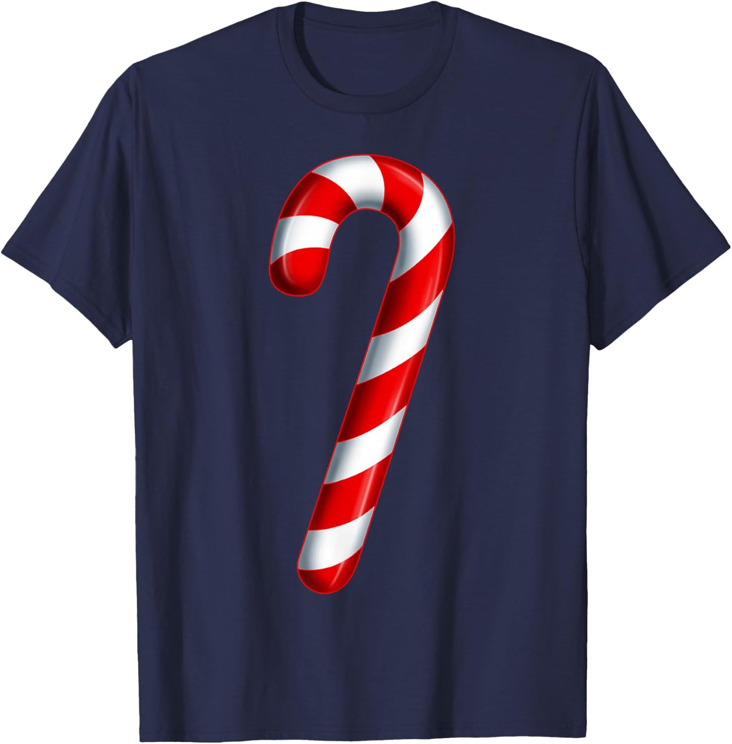 Candy Cane Merry and Bright Red and White Candy Costume T-Shirt - T-Shirt | Navy
