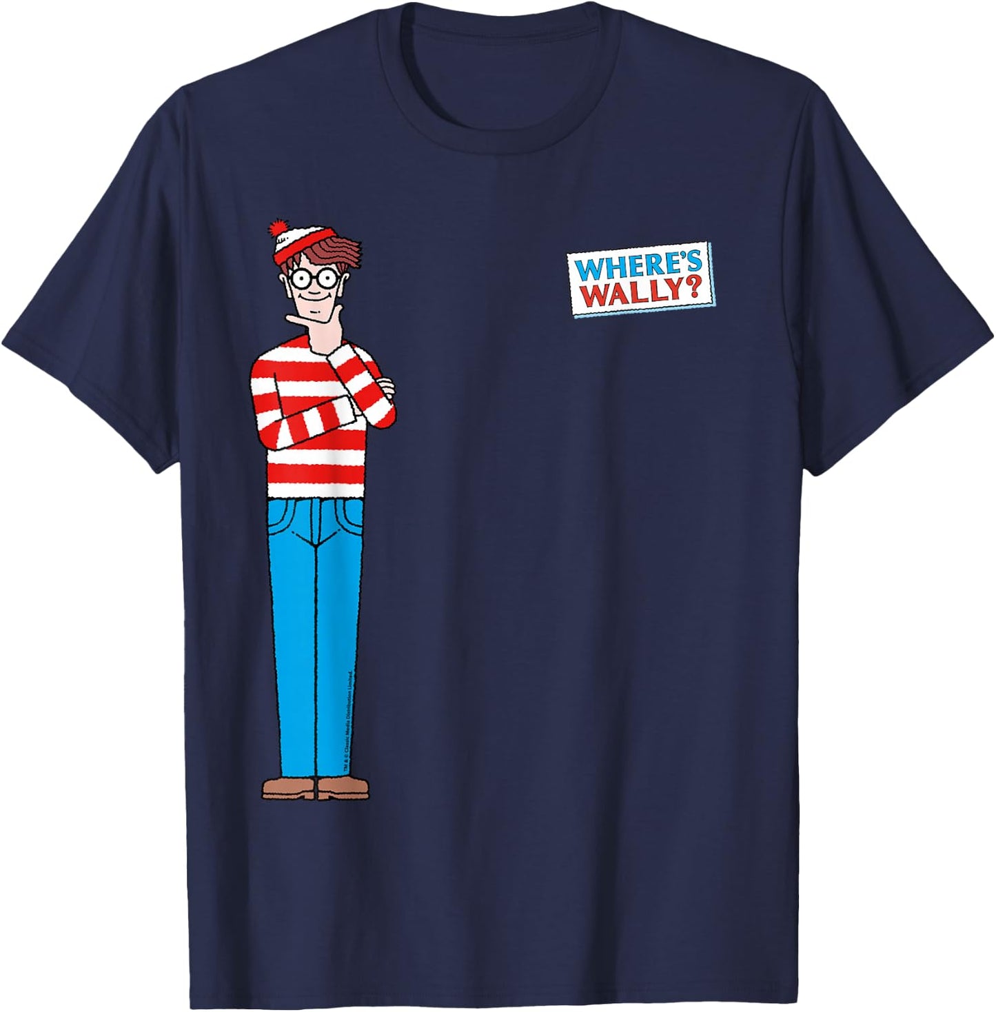 Where's Wally Classic Pose T-Shirt - T-Shirt | Navy