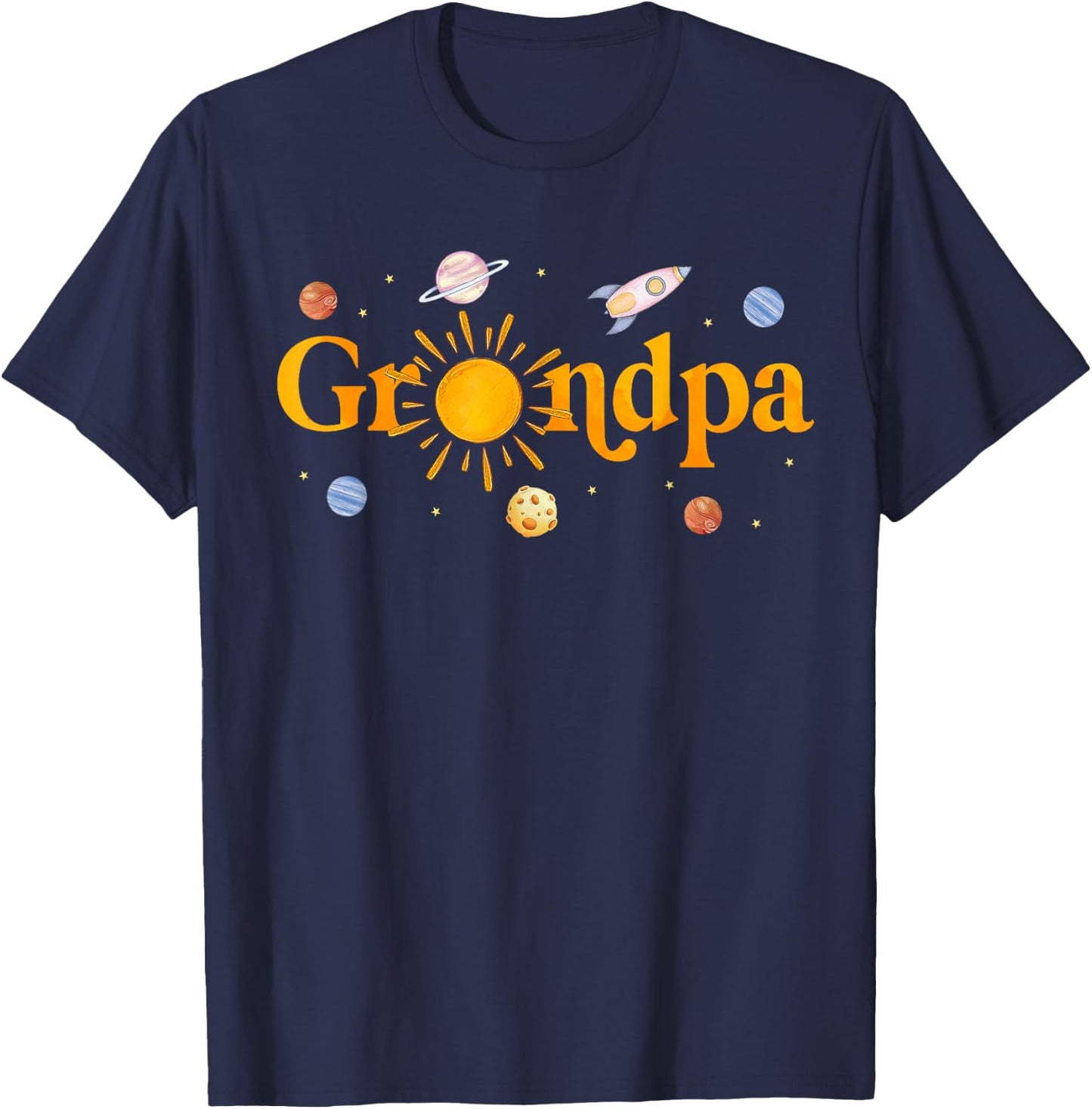 Grandpa of The Birthday First Trip Around The Sun Bday Boy T-Shirt - T-Shirt | Navy