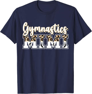Gymnastics Mimi Leopard Grandma Mimi Of A Gymnast Mimi T-Shirt - T-Shirt | Navy