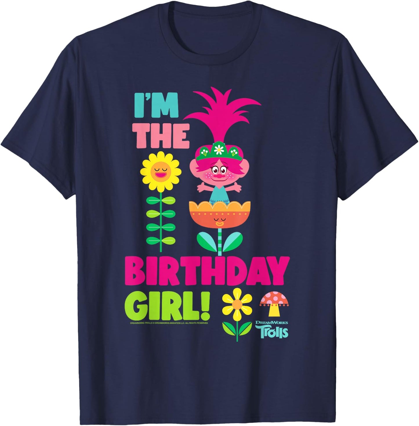 DreamWorks Trolls Poppy Birthday Girl T-Shirt - T-Shirt | Navy