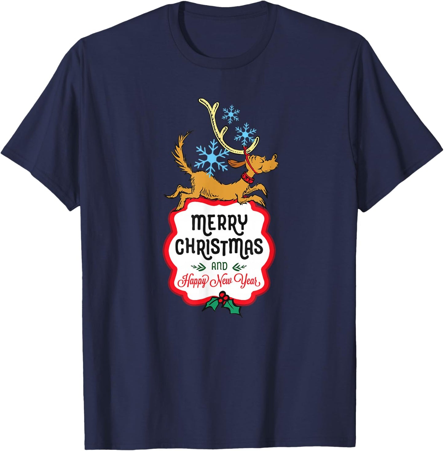 Dr. Seuss Happy New Year Max T-Shirt - T-Shirt | Navy