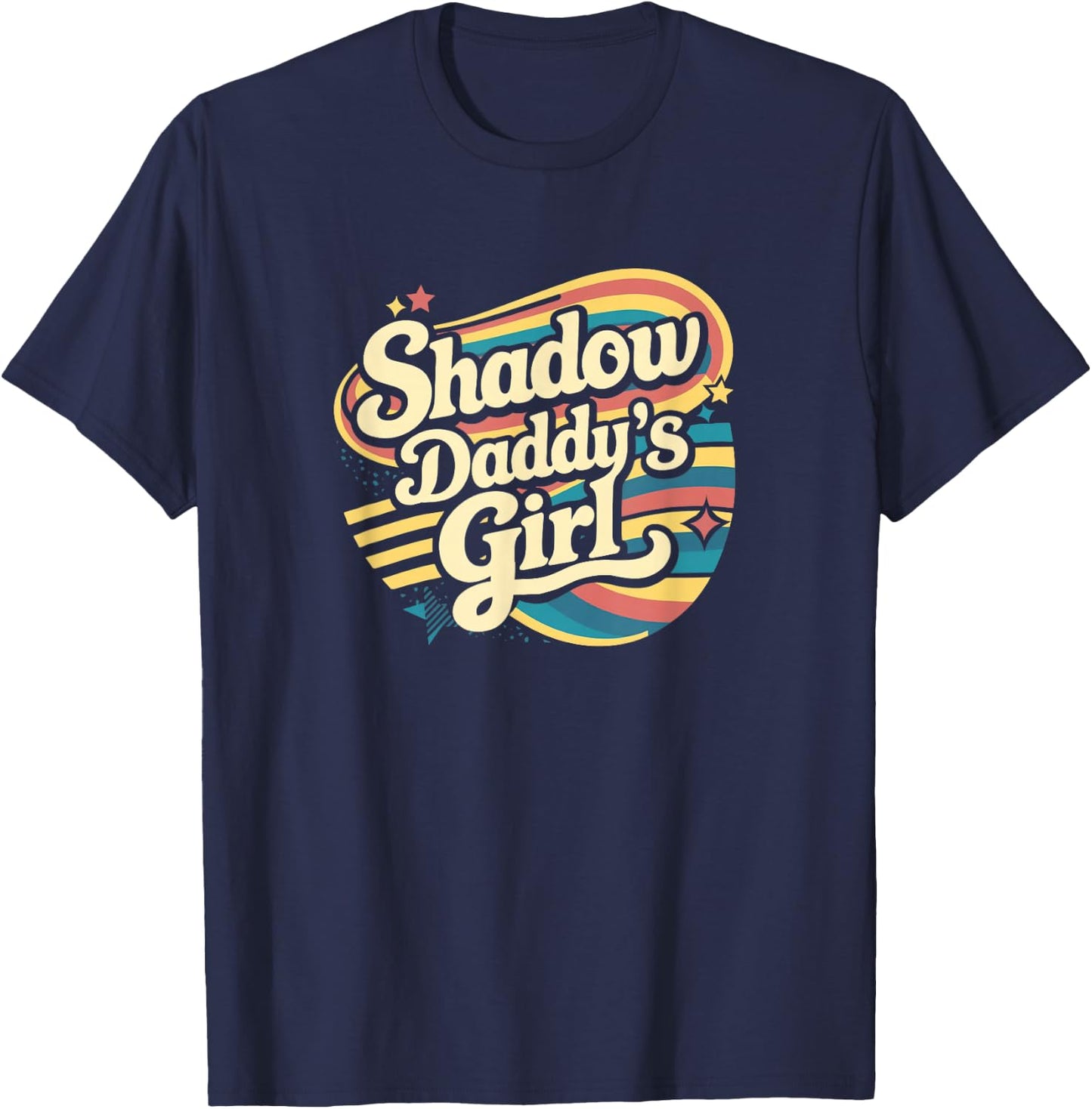 Fantasy Romantasy Book Retro Vintage Shadow Daddy Girl T-Shirt - T-Shirt | Navy