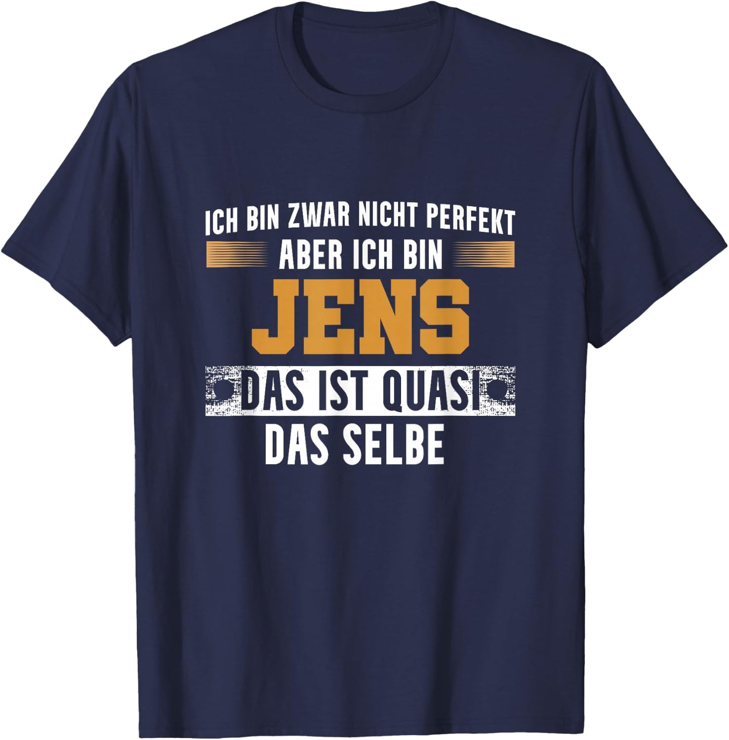 Name Jens Ich bin Jens , black T-Shirt - T-Shirt | Navy
