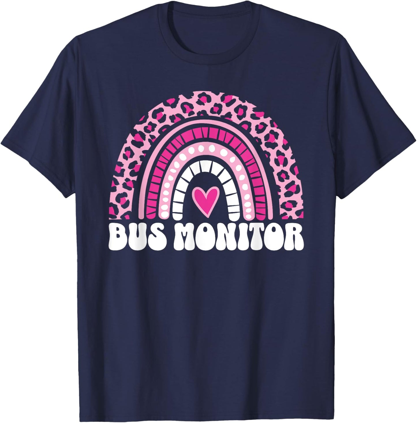 Bus Monitor Girls Cute School Bus Monitor Aide T-Shirt - T-Shirt | Navy