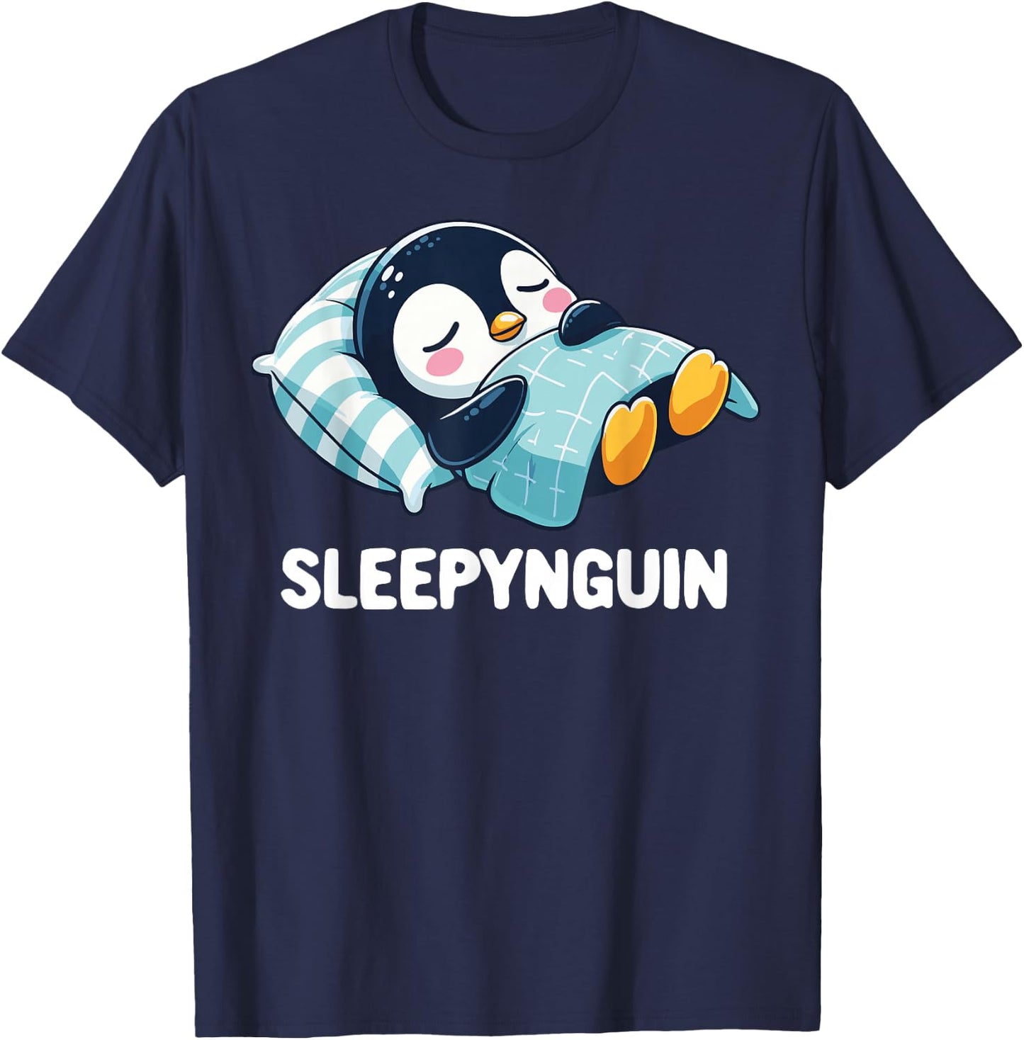 Sleepynguin Nightgown Penguin Sleep Sleeping Dress Girl Boy T-Shirt - T-Shirt | Navy