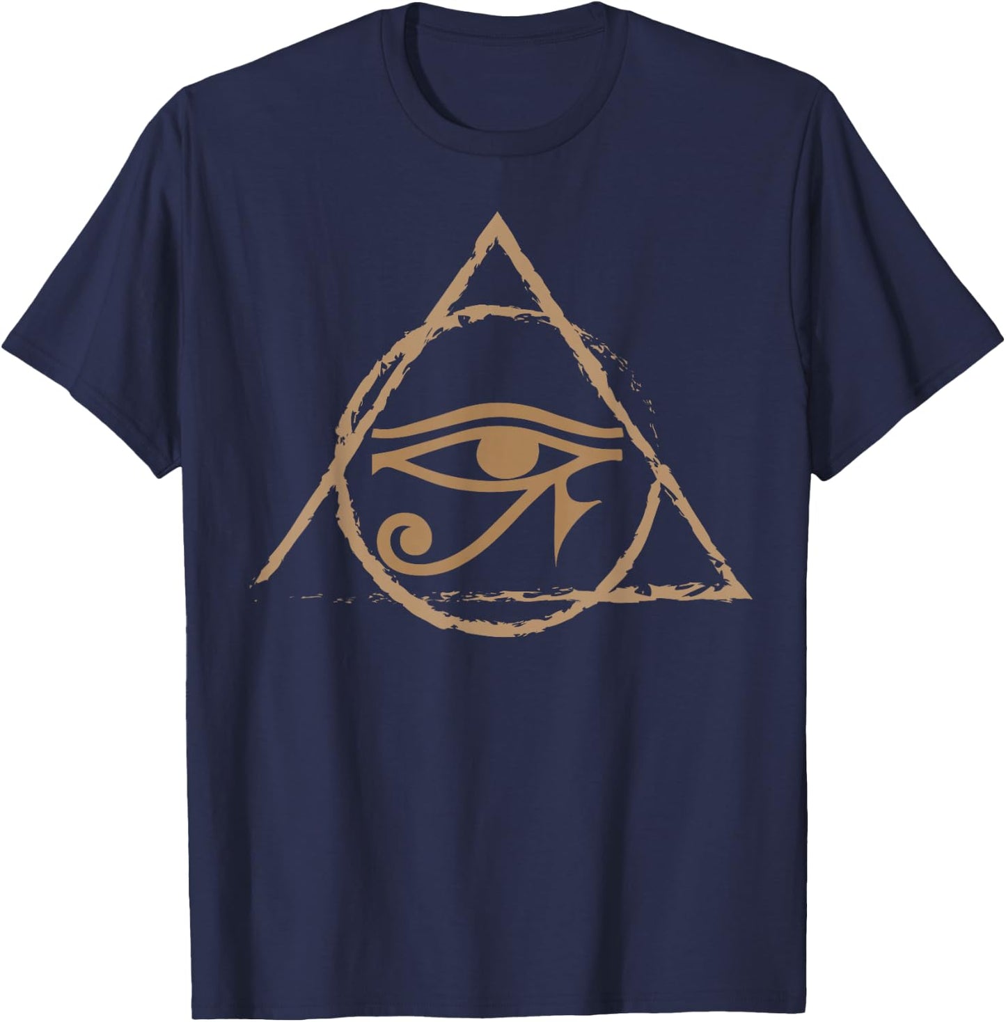Eye Of Horus All Seeing Eye Triangle Esoteric T-Shirt - T-Shirt | Navy