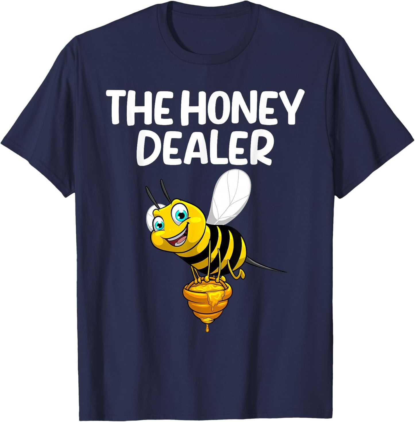 Bee Art Women Honey Bee Keeper Honeycomb Beekeeping T-Shirt - T-Shirt | Navy
