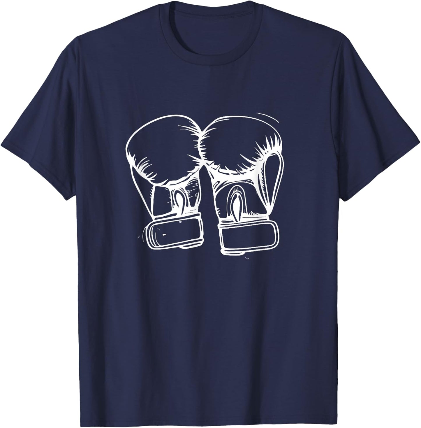 Boxing Gloves Sketch Boxer T-Shirt - T-Shirt | Navy
