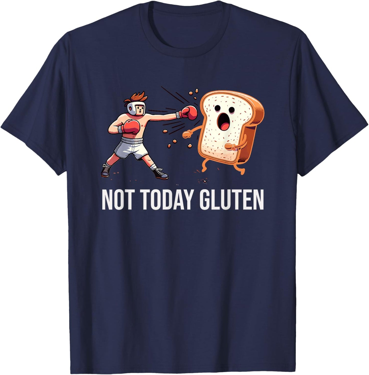 Gluten Free Funny Not Today Gluten Celiac Disease Vegan Diet T-Shirt - T-Shirt | Navy
