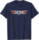Top Gun Distressed Logo Short Sleeve T-Shirt - T-Shirt | Navy