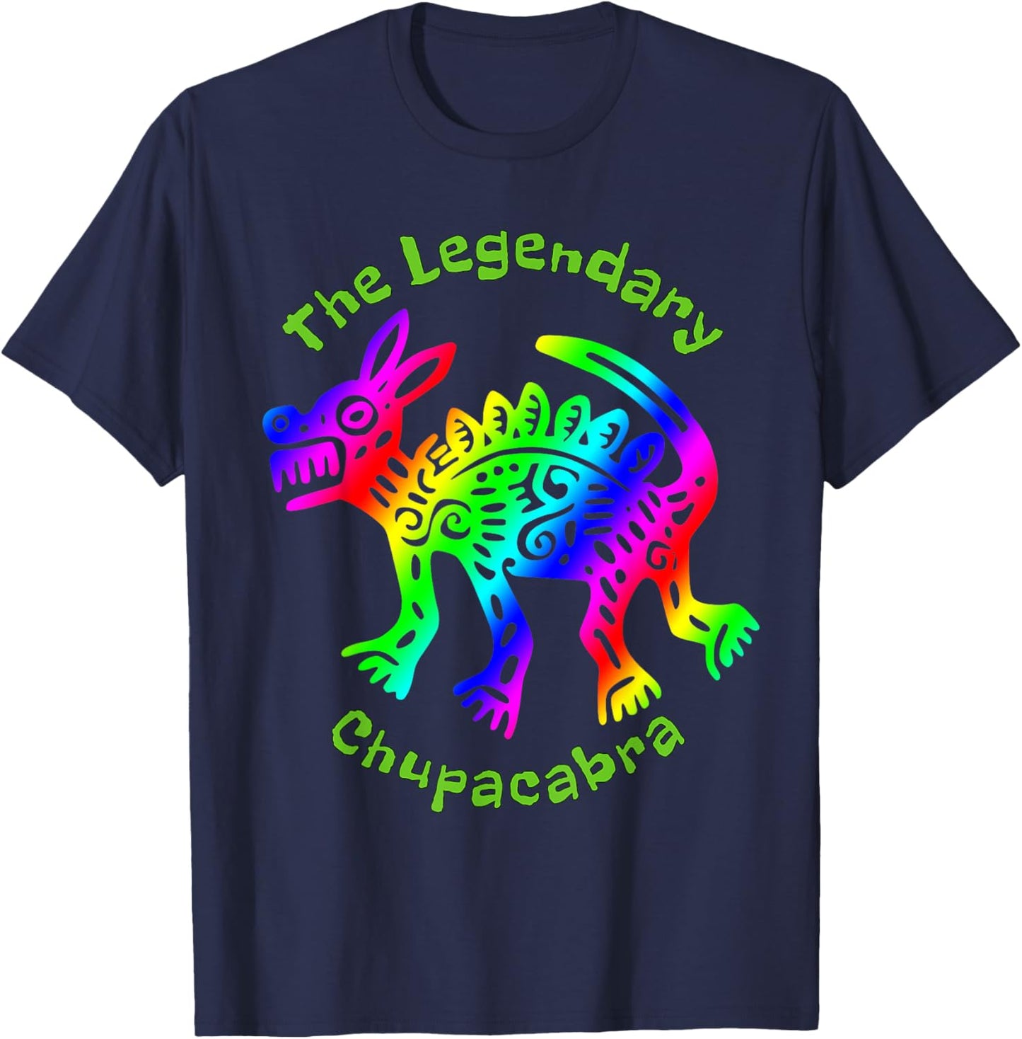 The Legendary Chupacabra Colorful Fun T-Shirt - T-Shirt | Navy